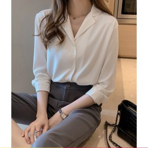 Cotton Loose Long Sleeve Shirt