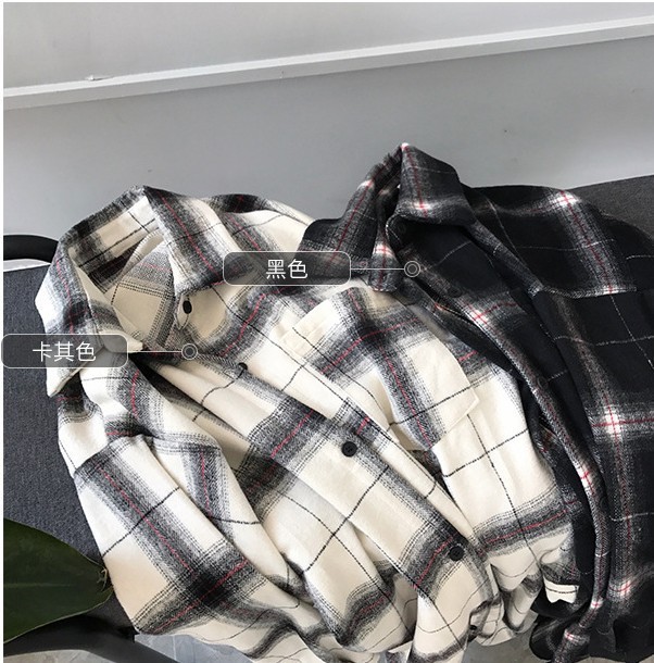 Women’s Plaid Casual Shirt Coat