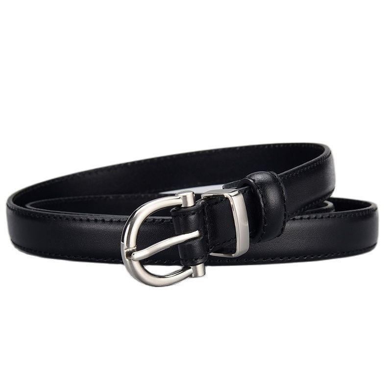 Women's First-Layer Cowhide Slim Belt