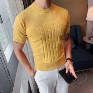 Men's Slim Fit Crew Neck T-Shirt | Solid Color Casual Tee