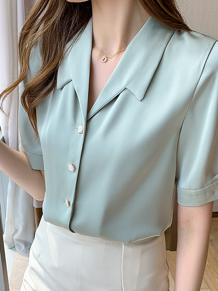 Women’s Short Sleeve Chiffon Blouse