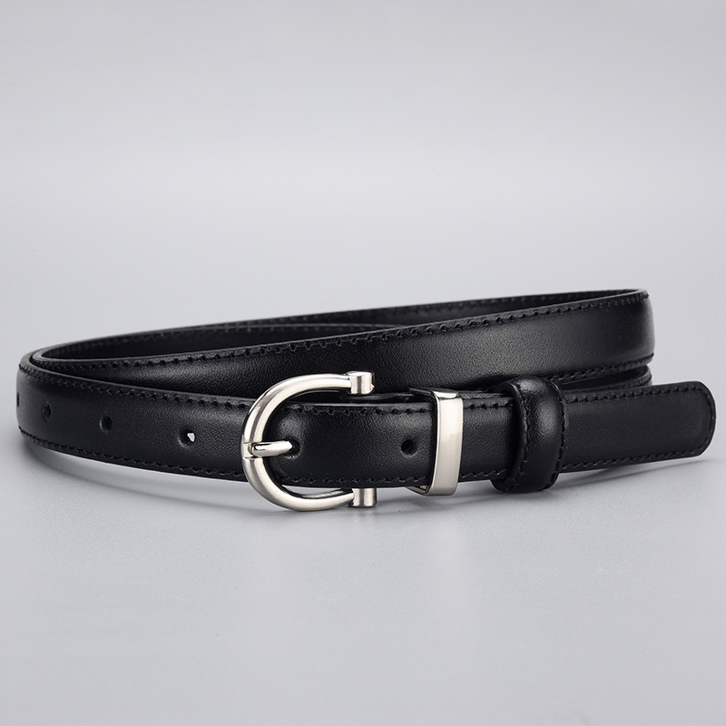 Women's First-Layer Cowhide Slim Belt