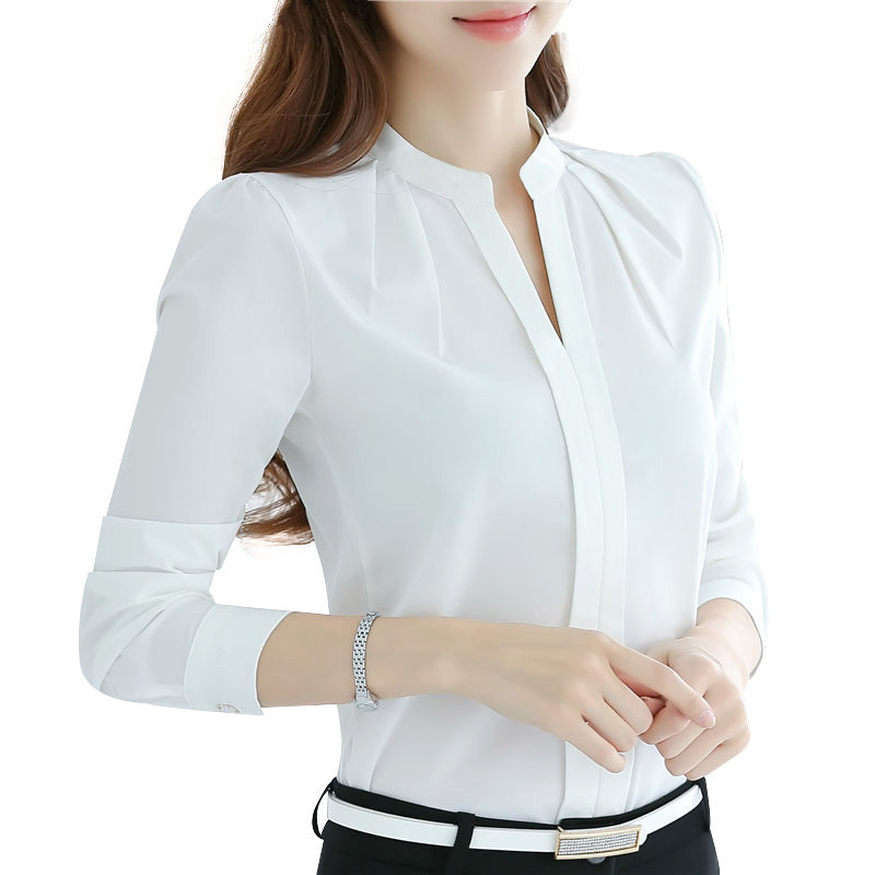 Women’s Elegant V-Neck Chiffon Blouse