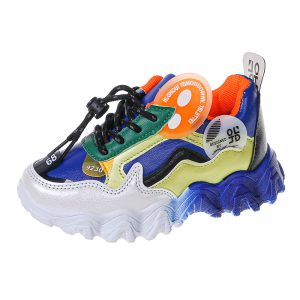 Kids Color block Wave Sole Sneakers
