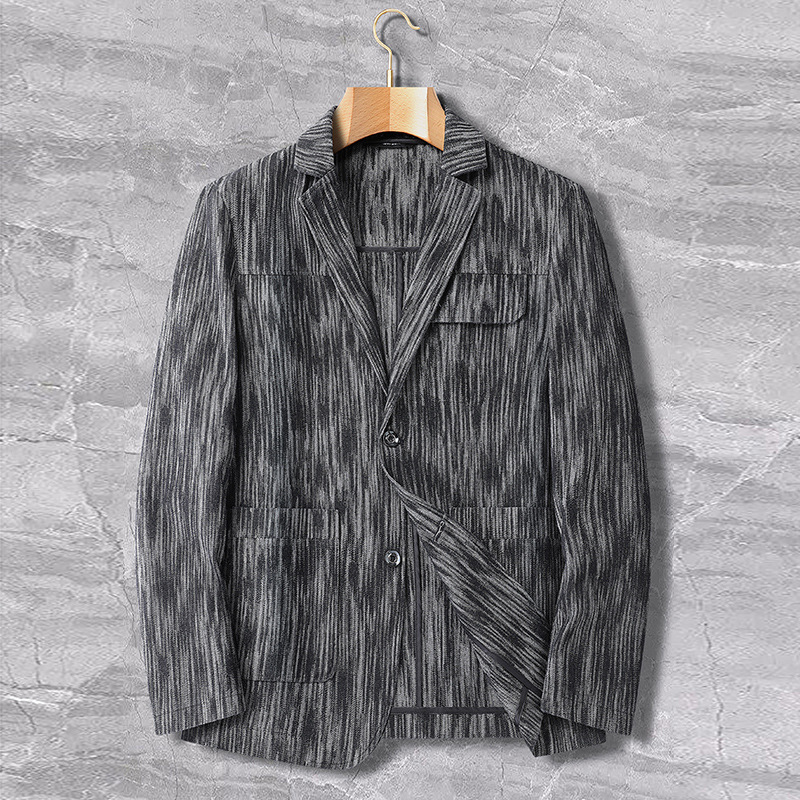 Men's Retro Denim Jacket | Japanese Style Cotton Denim Coat - Image 6