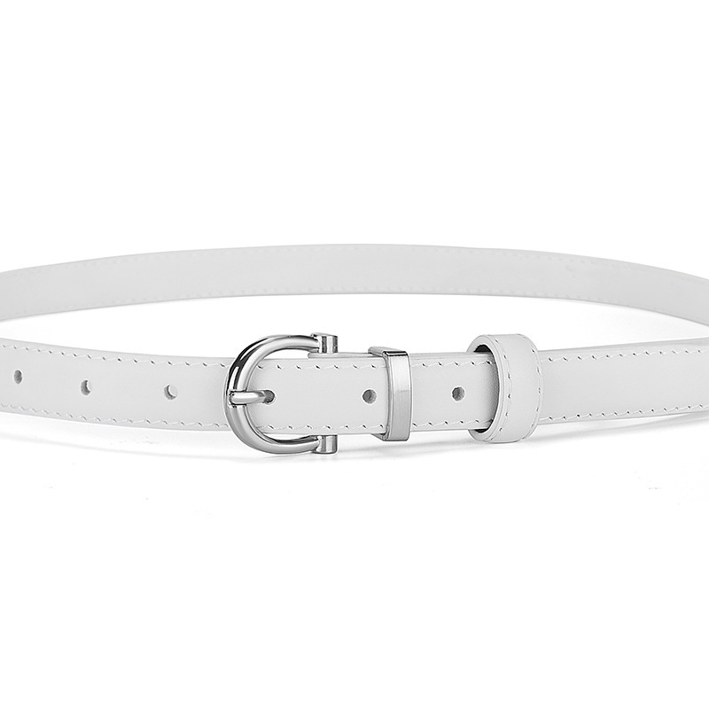 Women's First-Layer Cowhide Slim Belt