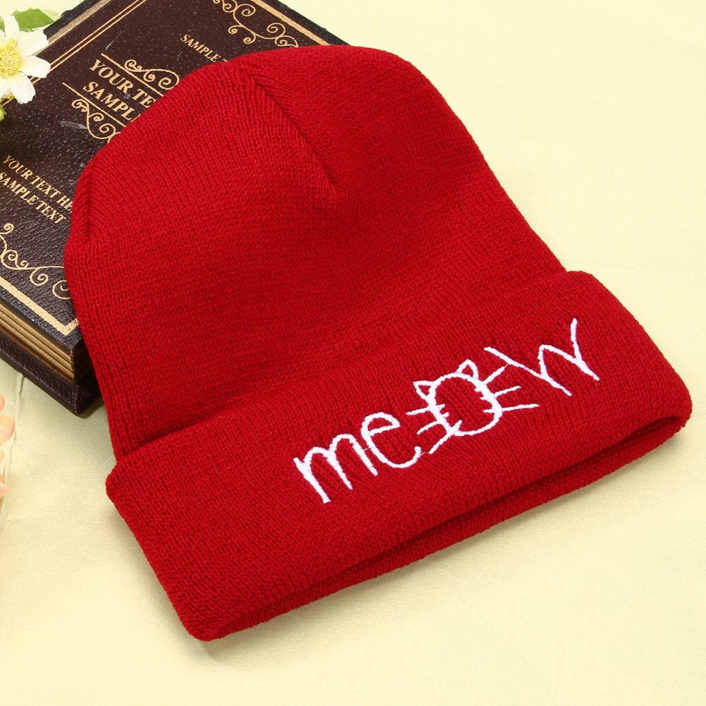 Autumn MEOW Knitted Wool Beanie Hat