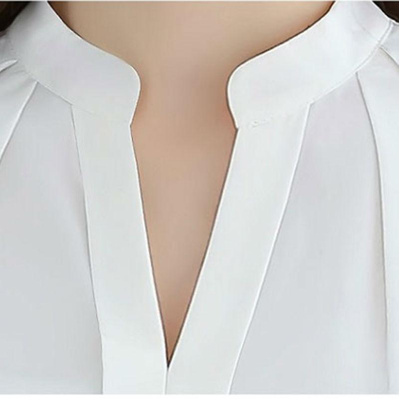 Women’s Elegant V-Neck Chiffon Blouse