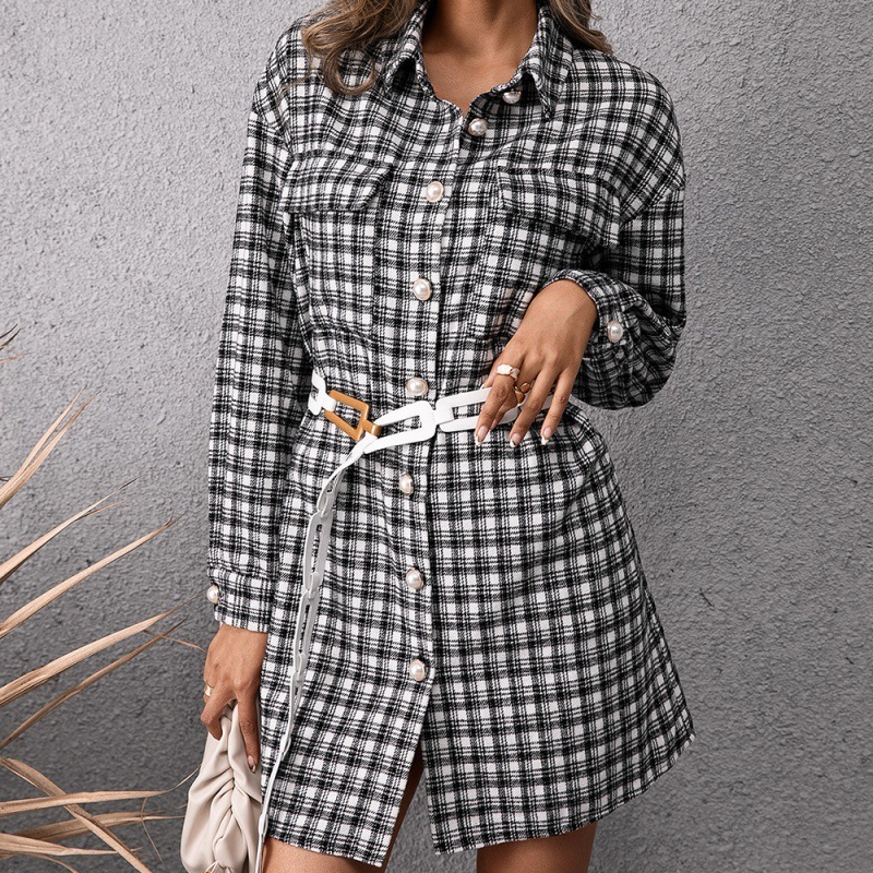 Women’s Mid-Length Plaid Shirt