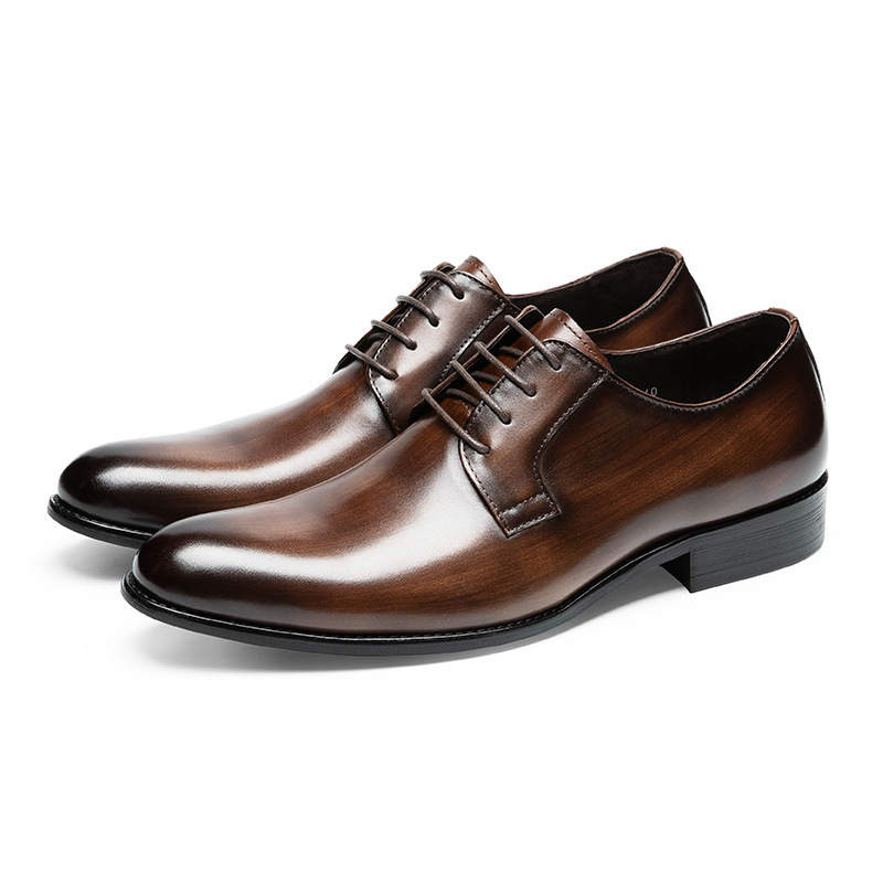 men's casual business leather shoes with professional dress styling