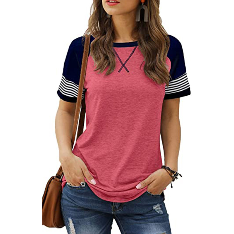 Women's Color Block Casual T-Shirt - Image 5