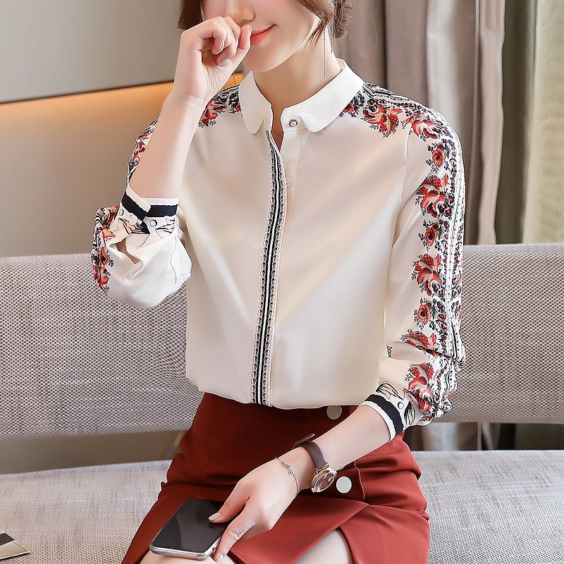 Women's Printed Satin Blouse - Image 3
