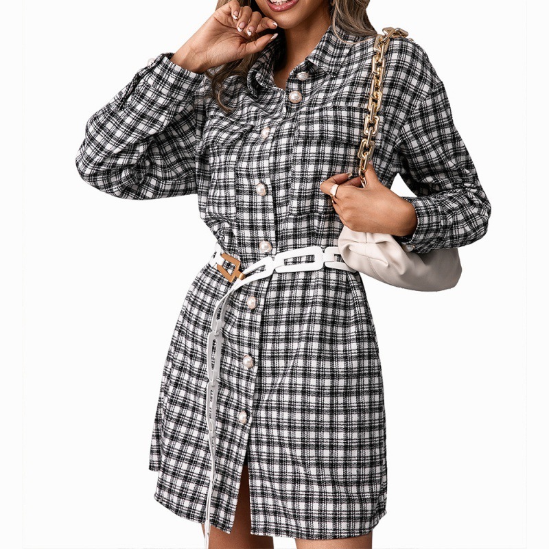 Women’s Mid-Length Plaid Shirt
