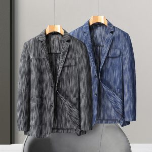 Men’s Retro Denim Jacket | Japanese Style Cotton Denim Coat