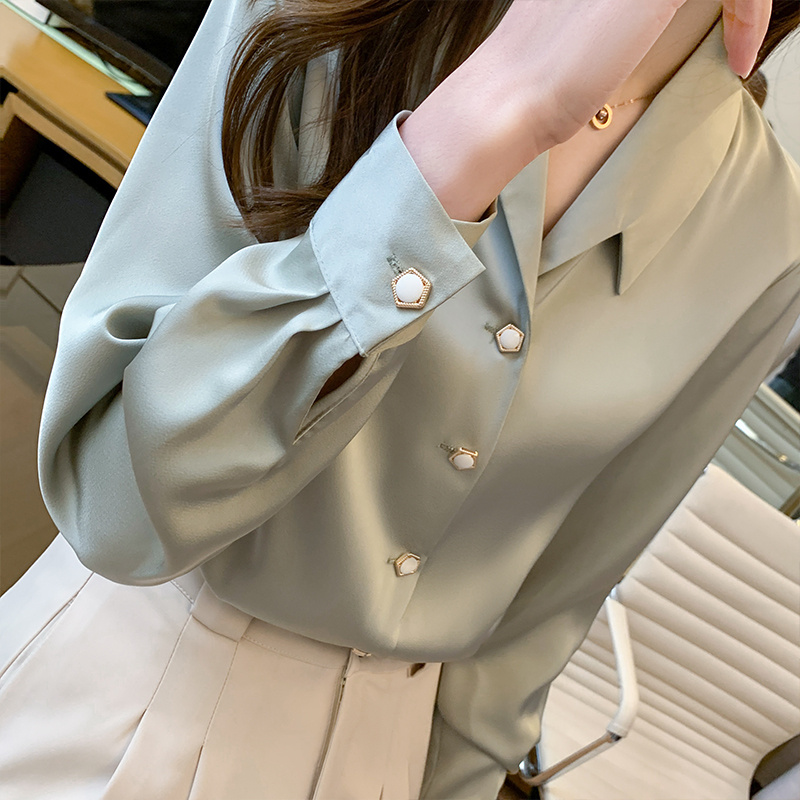 Women’s Satin Button Shirt
