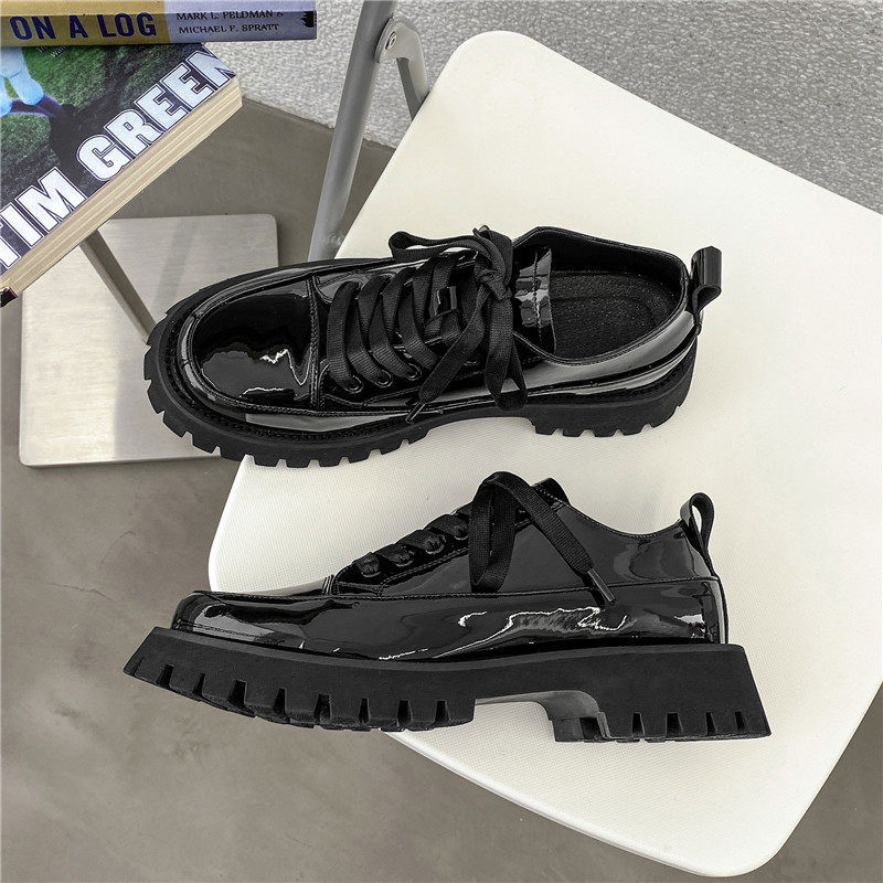 Men's Korean Platform Leather Shoes - Image 2