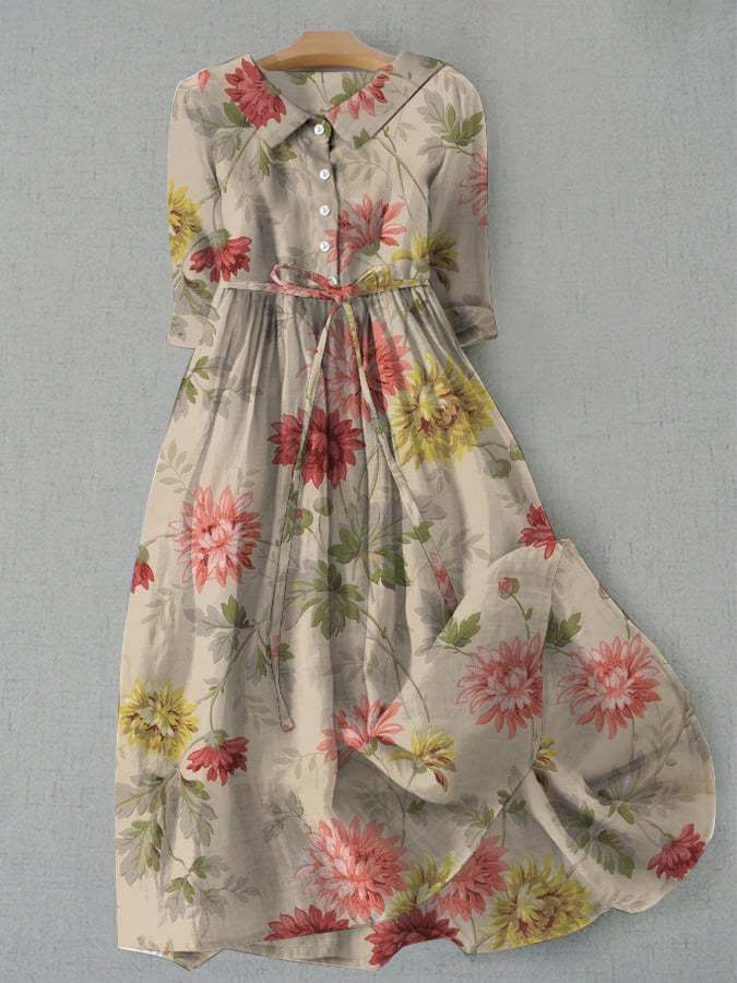 Women's Floral Shirt Dress - Image 6