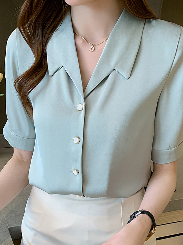 Women’s Short Sleeve Chiffon Blouse