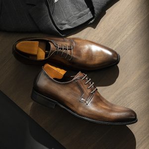 men's casual business leather shoes with professional dress styling