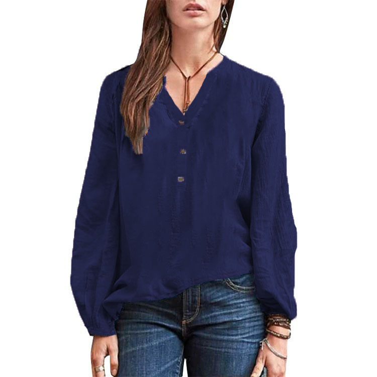 Cotton Linen Retro Shirt - Image 5