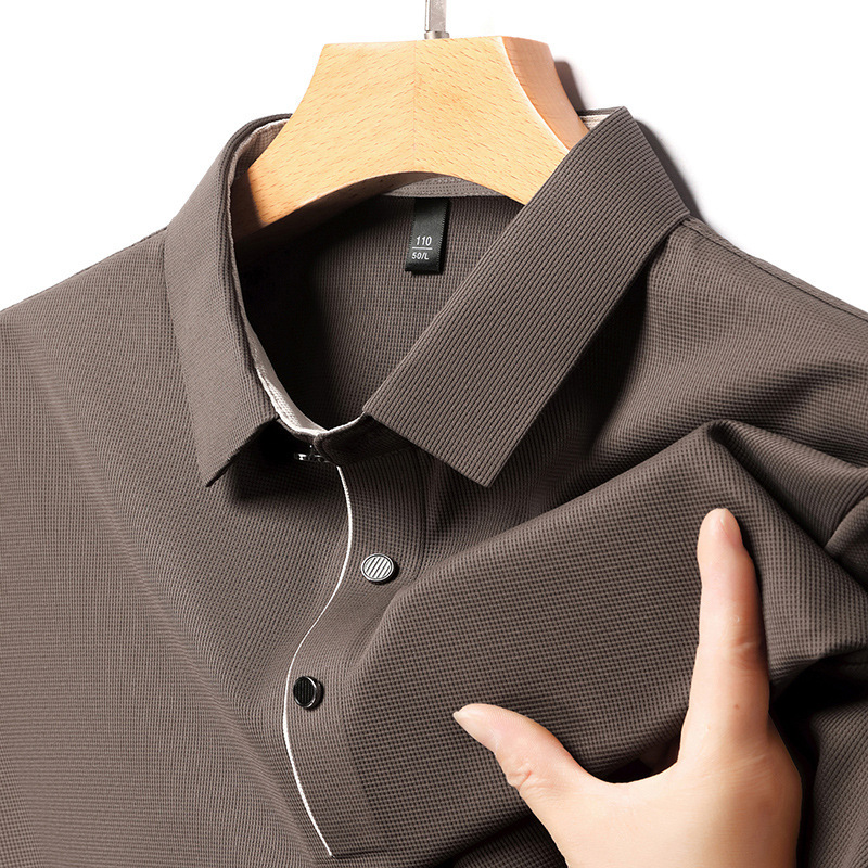 Men's Ice Silk Breathable Polo Shirt - Image 7