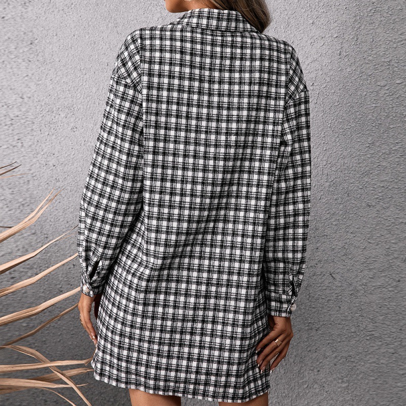 Women’s Mid-Length Plaid Shirt