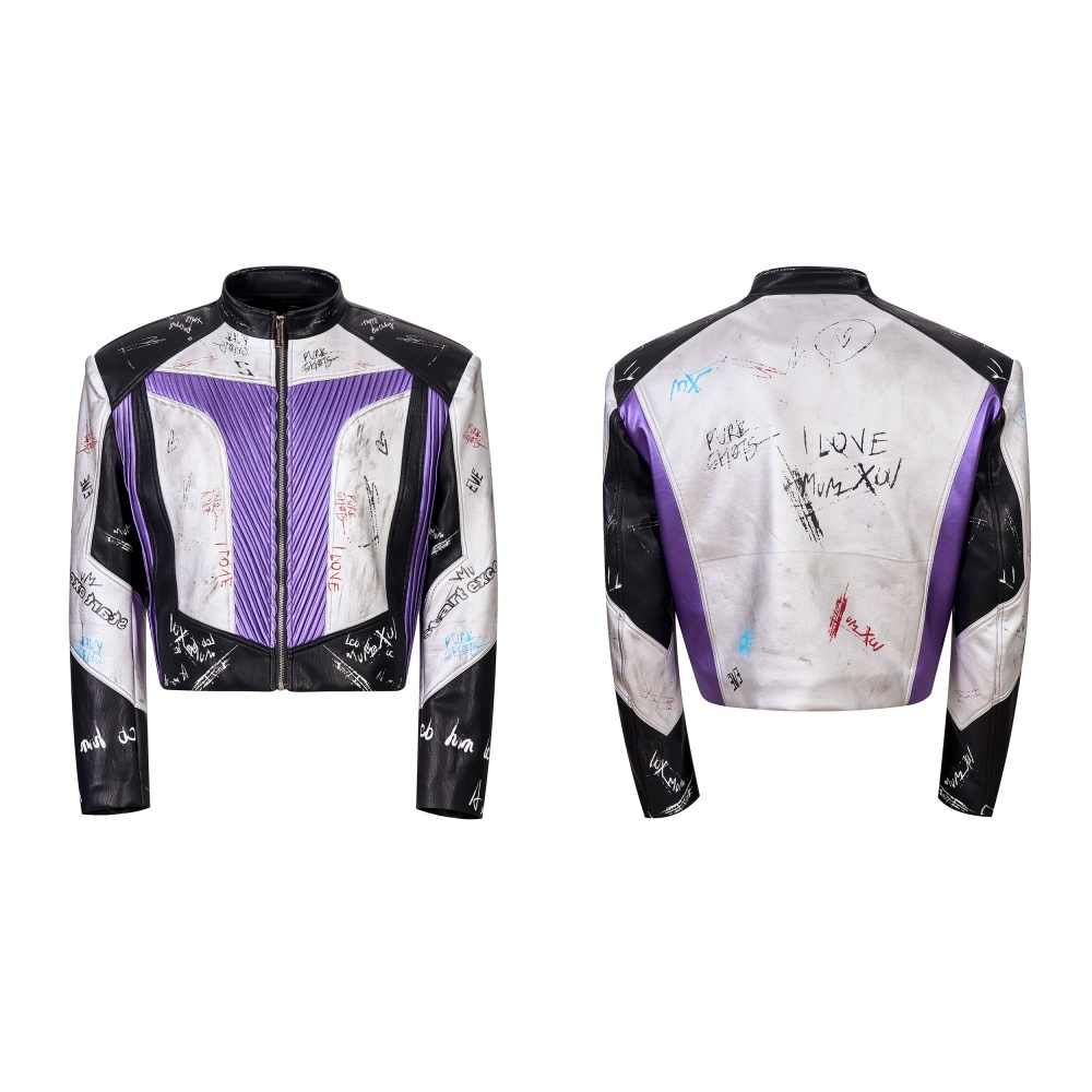Men’s Graffiti Stand-Up Collar Jacket