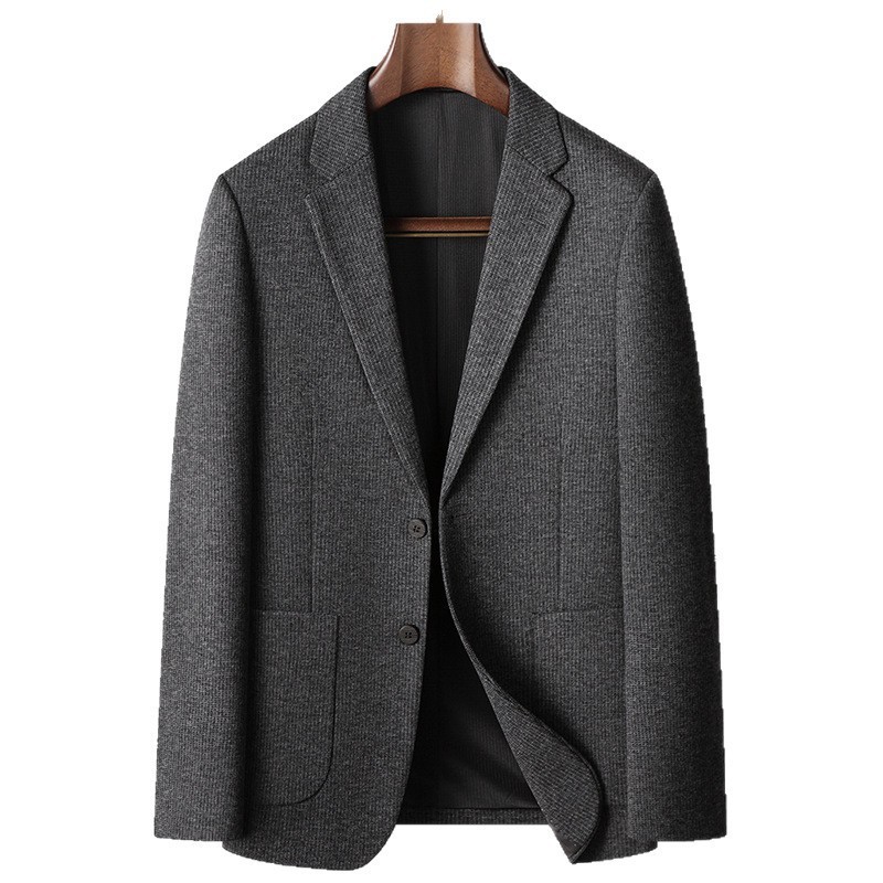 Mens Casual Wool-Acetate Wrinkle-Free Blazer - Image 5