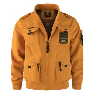 Multi-pocket Jacket For Menoutdoor Military-style Workwear