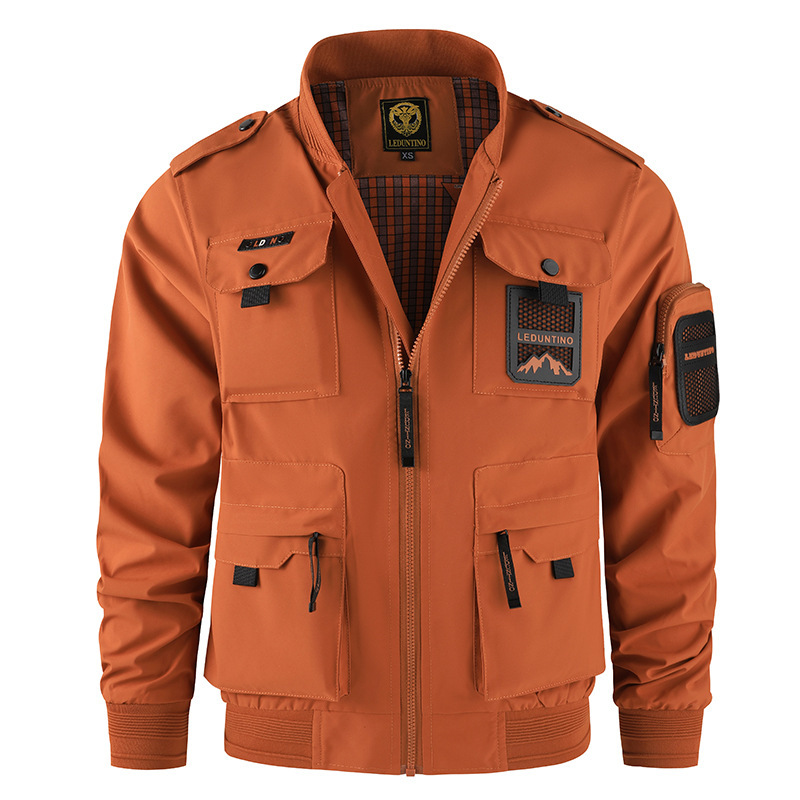 Multi-pocket Jacket For Menoutdoor Military-style Workwear - Image 4