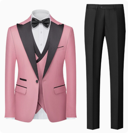 Korean-style Slim-fit Three-piece Suit Set - Image 4