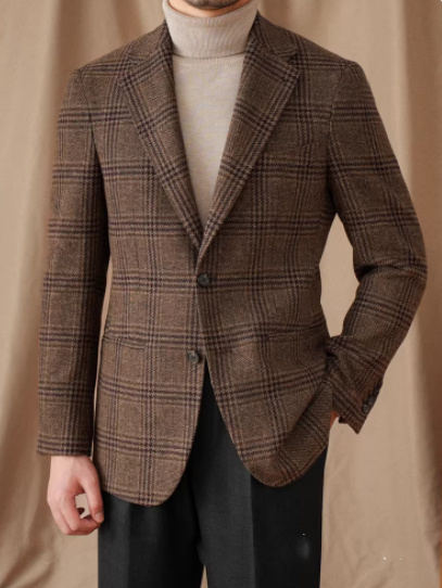 50 Wool Retro Italian Gentlemans Attire Warm High-End Tailored Suit - Image 3