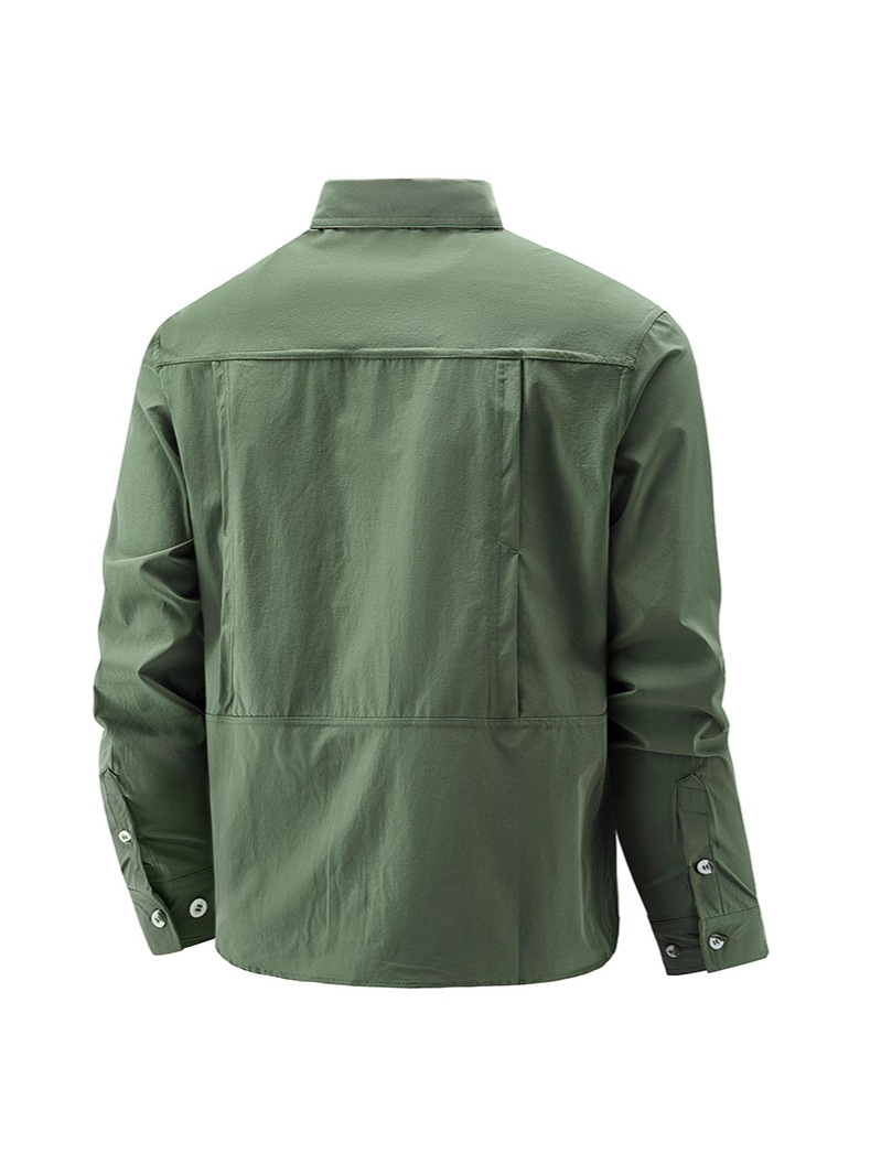 Mens Stretch Quick-Drying Long-Sleeve Shirt - Image 6