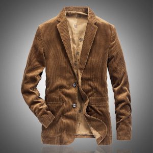 New Arrival Corduroy Retro Casual Mens Solid-Colored Suit Jacket