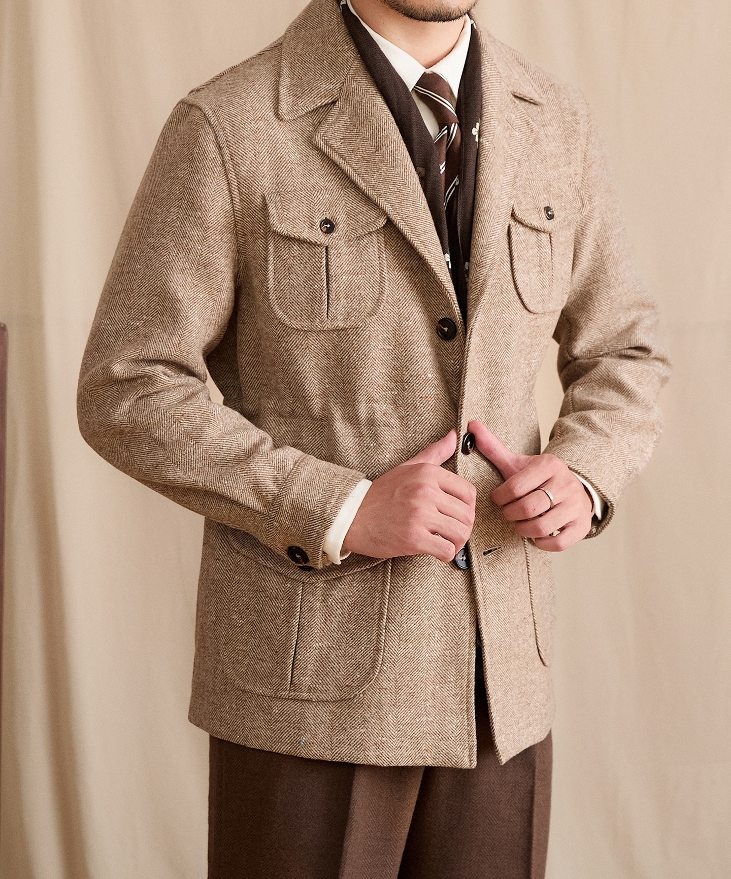 Men's Vintage Wool Commuter Jacket - Image 3