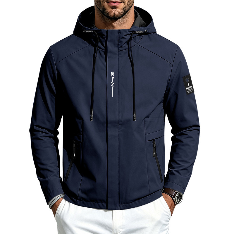 Mens Lightweight Loose-fit Outdoor Sports Hooded Jacket - Image 6