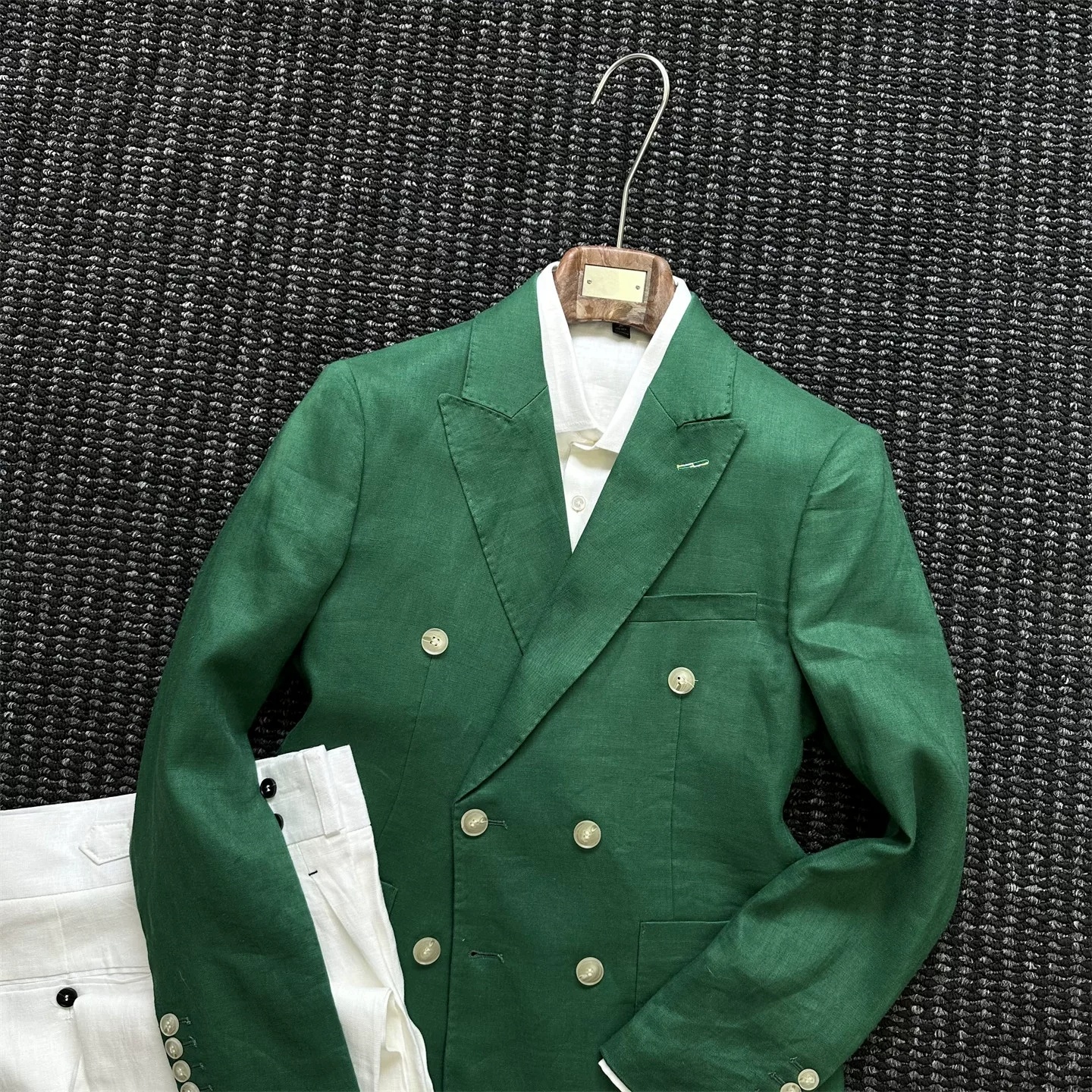 Casual British-style Semi-lined Slim-fit Suit - Image 7