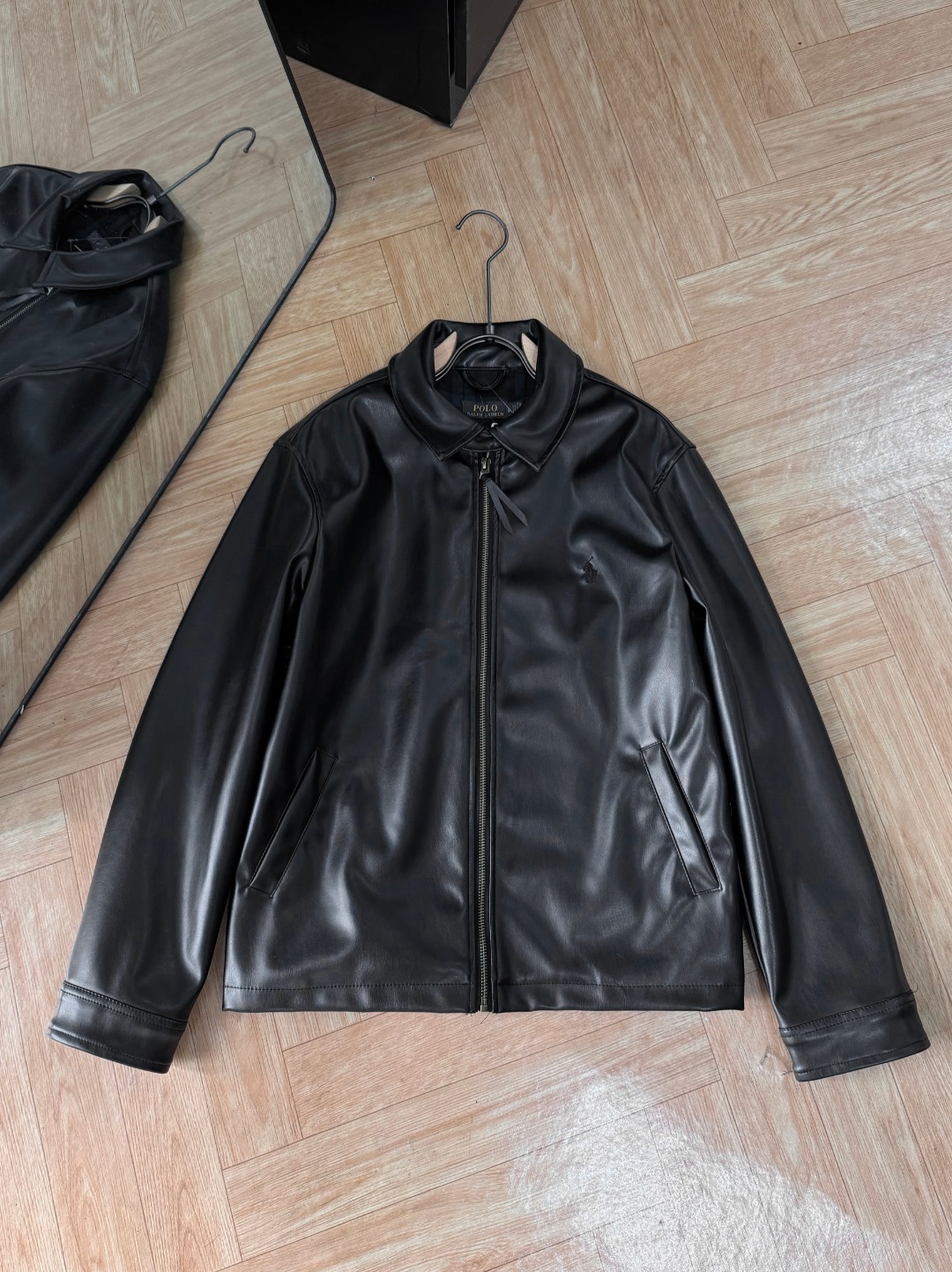 Winter Zip-up Long-sleeve Leather Jacket - Image 6