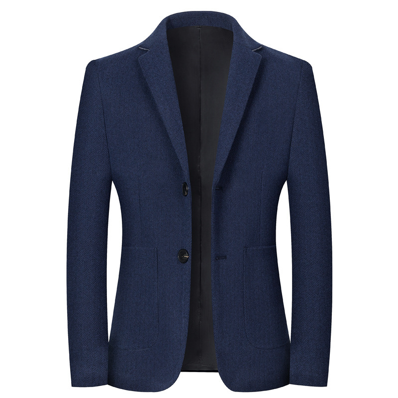 Mens Casual Wool Versatile Wool Suit Jacket - Image 3
