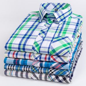 Mens Plaid Shirt Fashionable Casual Shirt