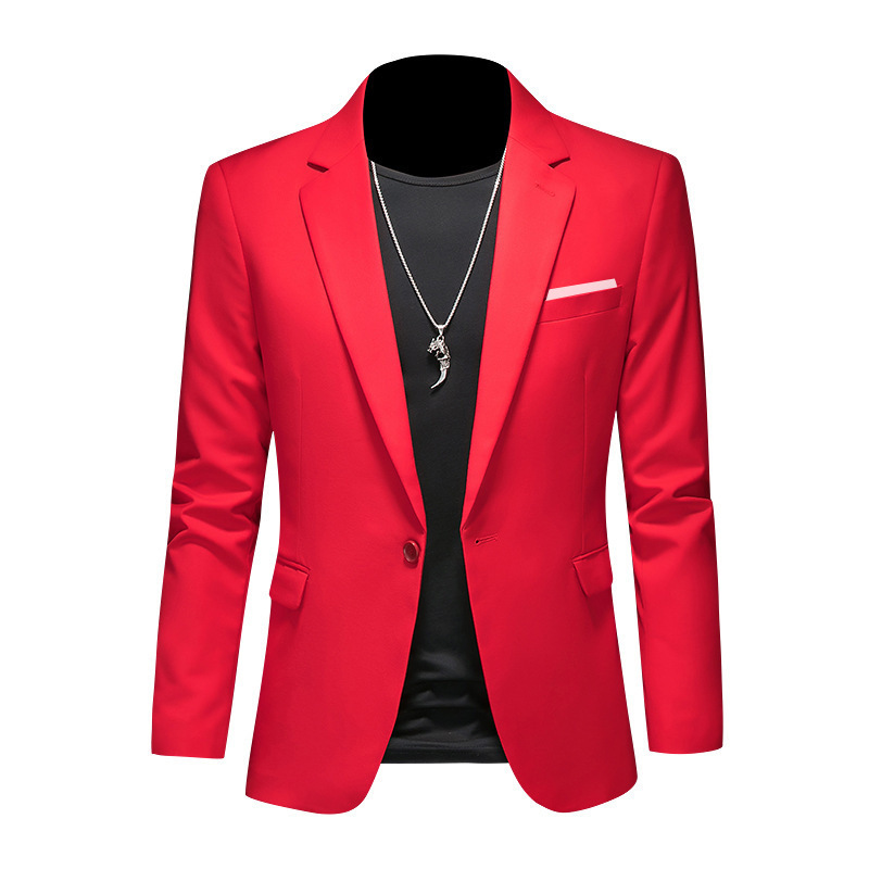 Mens Fashionable Plus-Size Slim-Fit Suit Jacket - Image 2