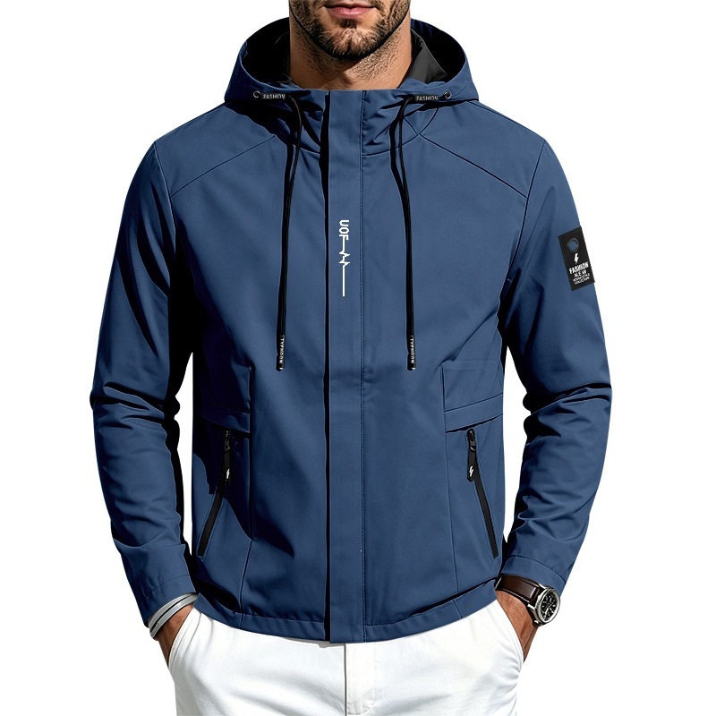 Mens Lightweight Loose-fit Outdoor Sports Hooded Jacket - Image 8