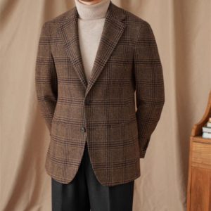 50 Wool Retro Italian Gentlemans Attire Warm High-End Tailored Suit