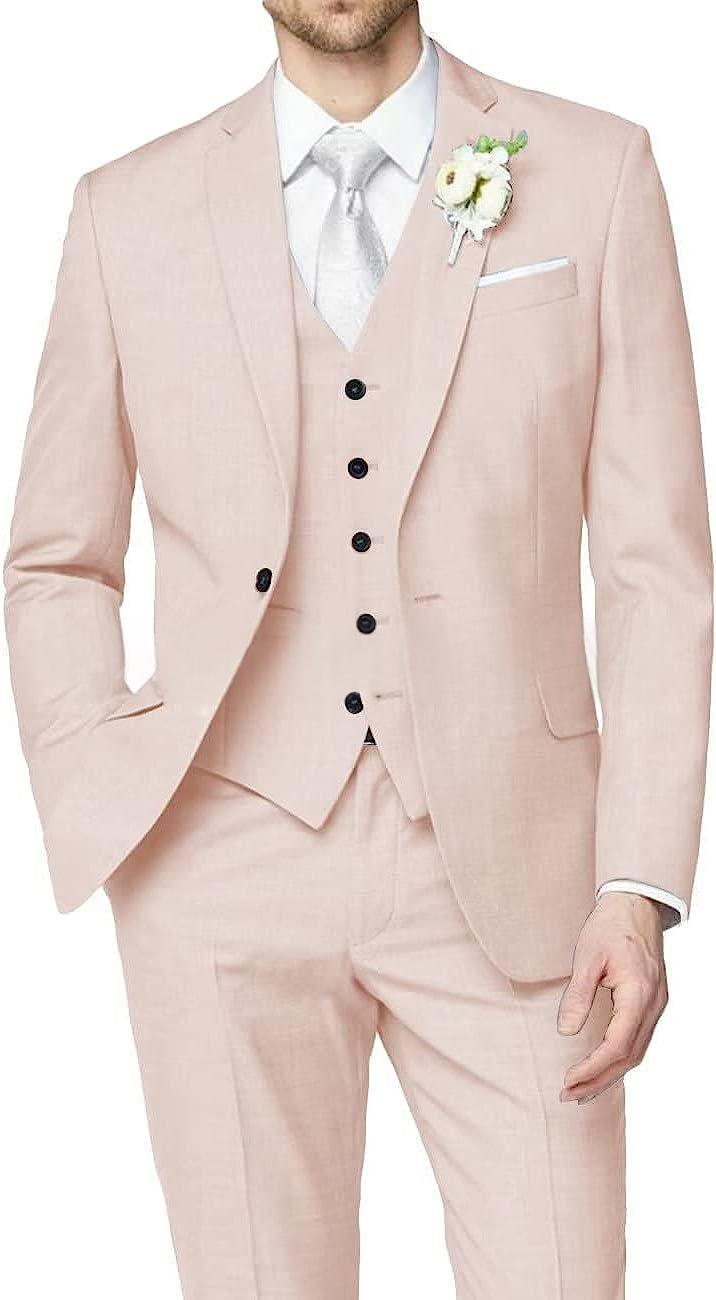 Mens Slim-fit Three-piece Suit With A Single-breasted Jacket - Image 7