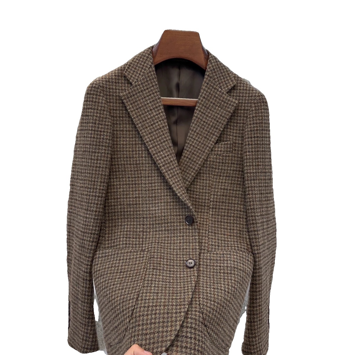 Men’s Classic Plaid Wool Suit Jacket