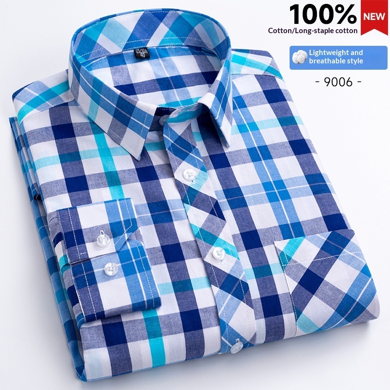 Mens Plaid Shirt Fashionable Casual Shirt - Image 7