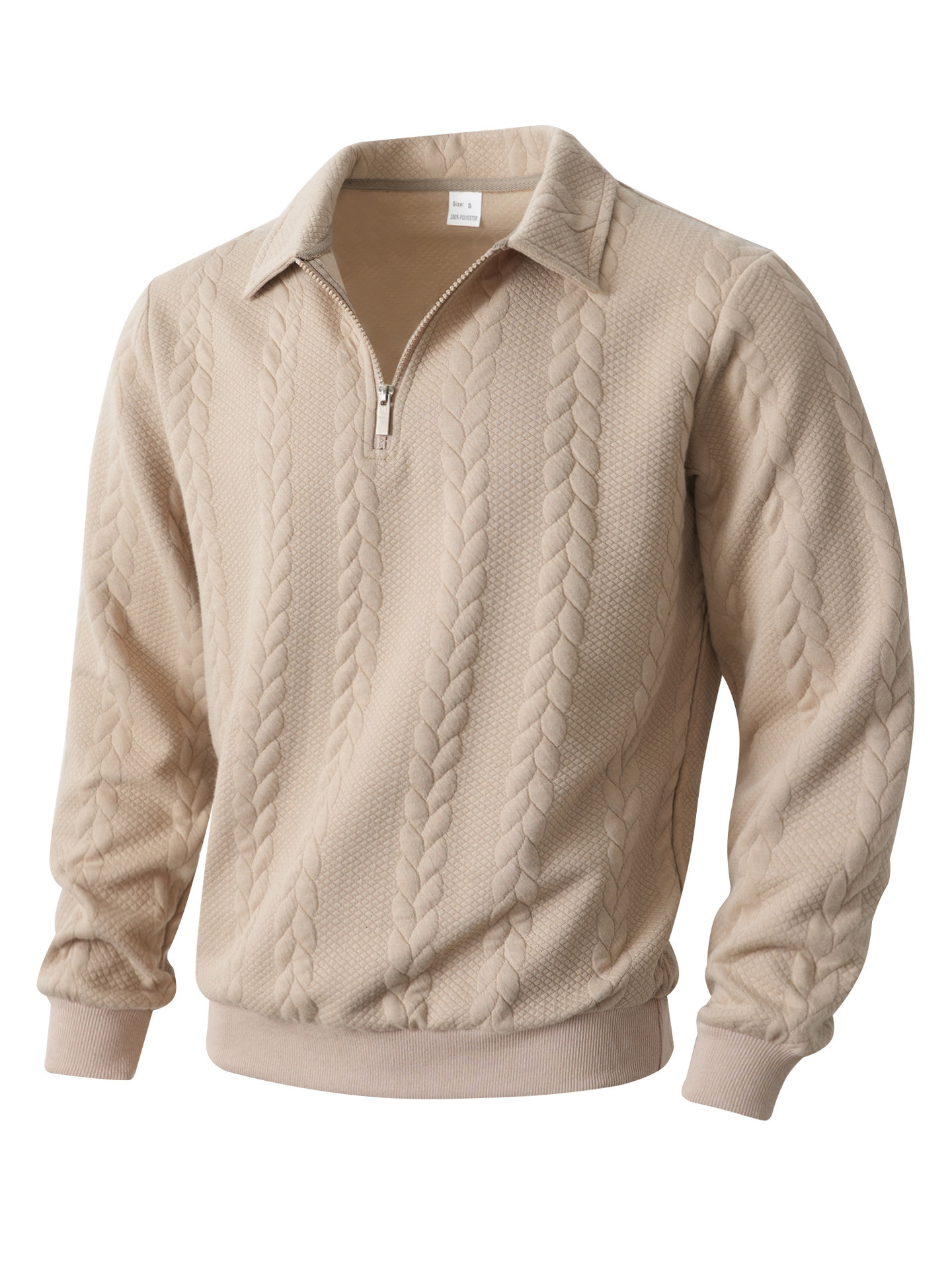 Mens Casual Sporty Half-zip Hoodie - Image 5