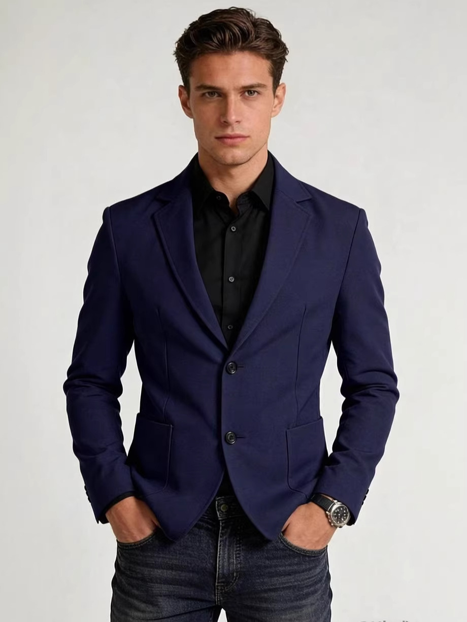 Slim-fit Solid-color Suit - Image 7