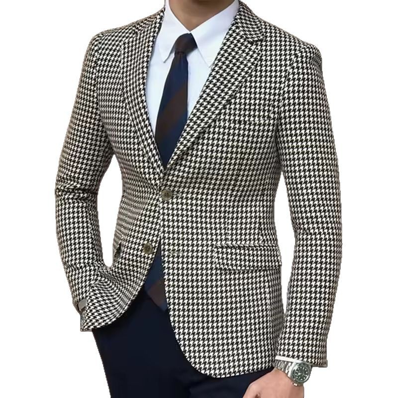 Men’s Slim Fit Houndstooth Suit