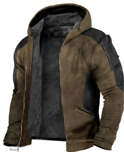 Men's Double-layer Thick Velvet Cotton-padded Jacket Thermal Cotton Coat - Image 2